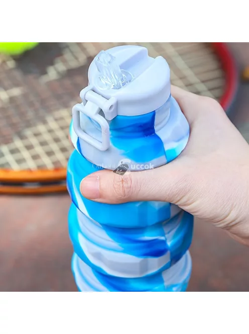 Szivárgásmentes szilikon palack szívószállal