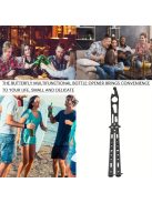 Rozsdamentes acél pillangó kés stílusú üvegnyitó