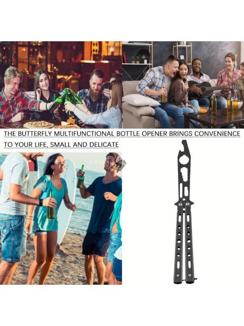 Rozsdamentes acél pillangó kés stílusú üvegnyitó