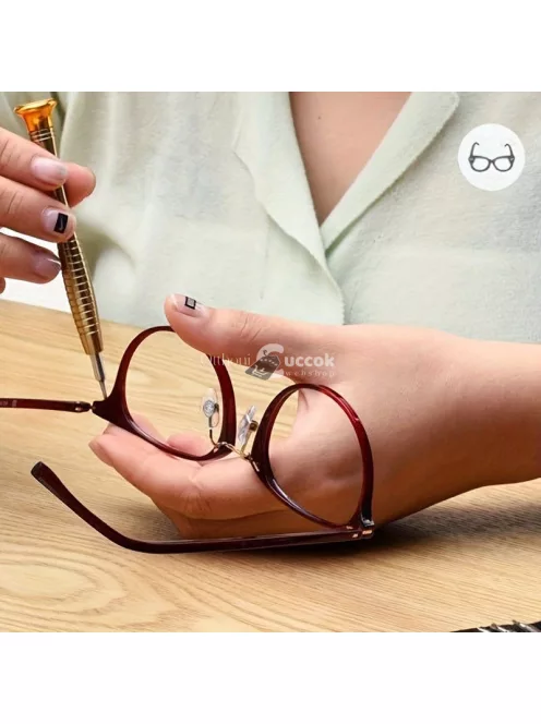 25 darabos precíziós csavarhúzó készlet műbőr tokkal - Ideális szemüvegekhez, órákhoz és elektronikai eszköz javításhoz