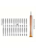 25 darabos precíziós csavarhúzó készlet műbőr tokkal - Ideális szemüvegekhez, órákhoz és elektronikai eszköz javításhoz