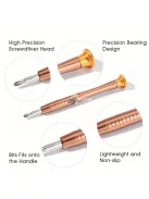 25 darabos precíziós csavarhúzó készlet műbőr tokkal - Ideális szemüvegekhez, órákhoz és elektronikai eszköz javításhoz