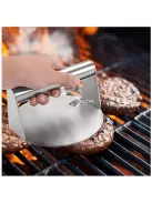 Rozsdamentes acél hamburgerprés Smash burger készítéshez