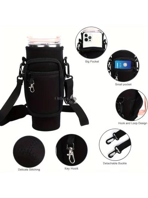 Többfunkciós kulacs tartó, tároló zsebekkel