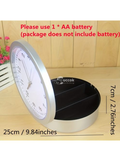 Többfunkciós Falióra Tárolódoboz