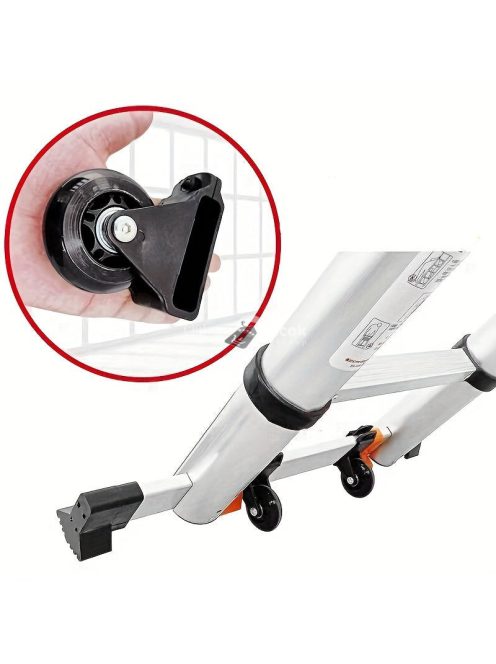 2db Összecsukható Létrakerekek, Teleszkópos Létragörgő