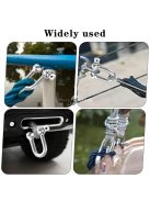 10db M6 rozsdamentes acél D-bilincs, nagy teherbírású D gyűrűs bilincszár kapocs