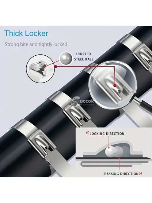 20 darab rozsdamentes acél kötözőcsipesz