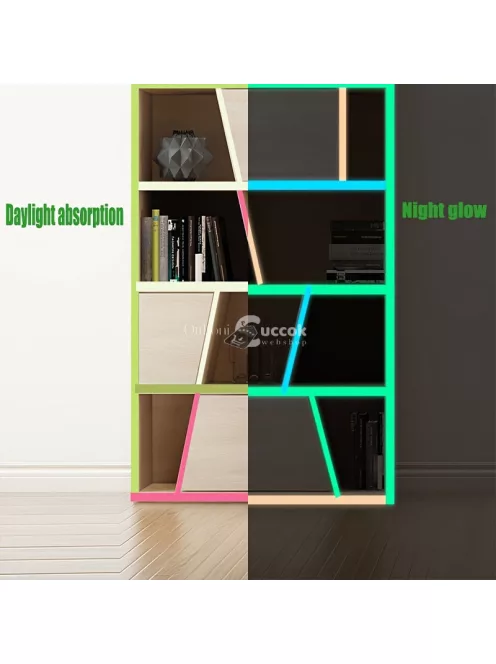 3db - Színes, sötétben világító szalag, öntapadós fluoreszkáló ragasztó