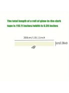 3db - Színes, sötétben világító szalag, öntapadós fluoreszkáló ragasztó