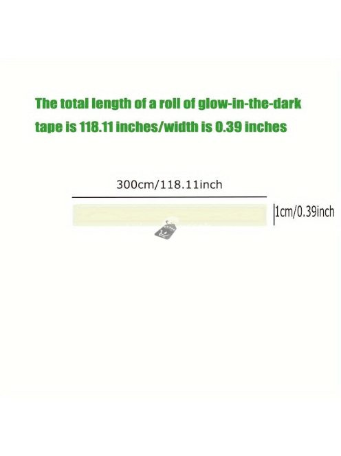 3db - Színes, sötétben világító szalag, öntapadós fluoreszkáló ragasztó
