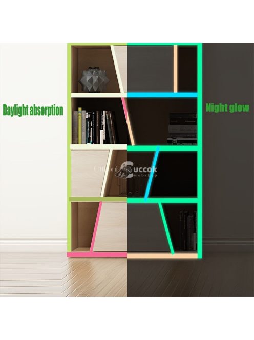 3db - Színes, sötétben világító szalag, öntapadós fluoreszkáló ragasztó