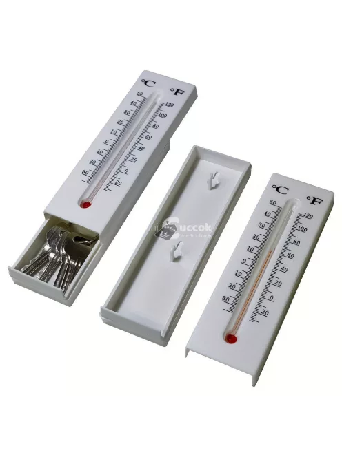 Diszkrét kültéri hőmérő széf