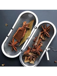   304-es rozsdamentes acélból készült teafőző extra finom hálós szűrővel a laza levelű teához és fűszerekhez, tökéletes fekete teához, rooiboshoz és egyebekhez