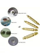 6db aranyozott titán sérült csavar kihúzó készlet