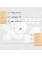 PVC Bevonatú Rozsdamentes Acél Nagy Teherbírású Kábelkötél Kerti Huzal