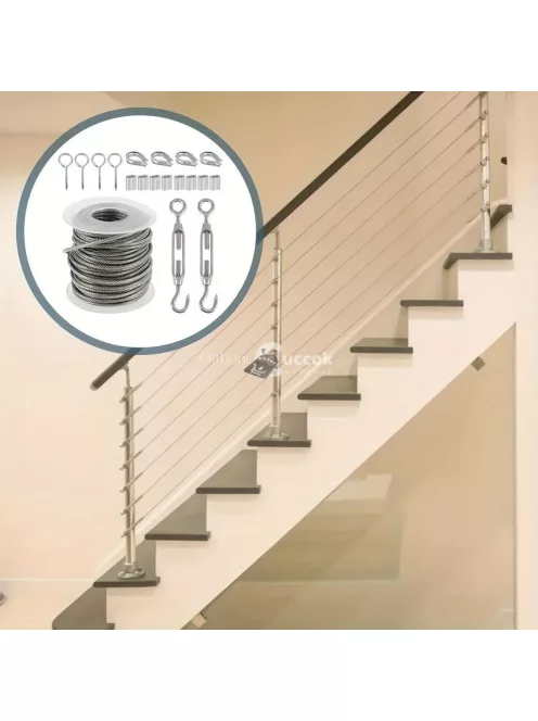 PVC Bevonatú Rozsdamentes Acél Nagy Teherbírású Kábelkötél Kerti Huzal