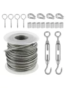 PVC Bevonatú Rozsdamentes Acél Nagy Teherbírású Kábelkötél Kerti Huzal