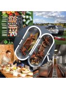 304-es rozsdamentes acélból készült teafőző extra finom hálós szűrővel a laza levelű teához és fűszerekhez, tökéletes fekete teához, rooiboshoz és egyebekhez