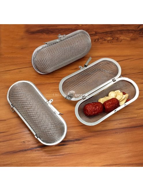 304-es rozsdamentes acélból készült teafőző extra finom hálós szűrővel a laza levelű teához és fűszerekhez, tökéletes fekete teához, rooiboshoz és egyebekhez