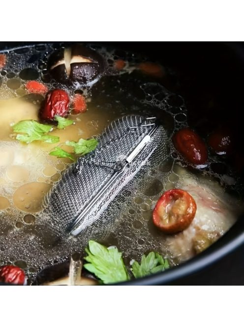 304-es rozsdamentes acélból készült teafőző extra finom hálós szűrővel a laza levelű teához és fűszerekhez, tökéletes fekete teához, rooiboshoz és egyebekhez