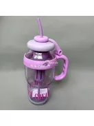 Nagy kapacitású 1200 ml-es műanyag sport vizespalack fogantyúval és szívószállal