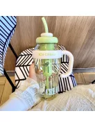 Nagy kapacitású 1200 ml-es műanyag sport vizespalack fogantyúval és szívószállal