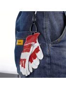 Tartós kesztyűcsipesz fém karabinerrel