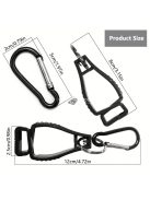 Tartós kesztyűcsipesz fém karabinerrel