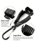 Tartós kesztyűcsipesz fém karabinerrel