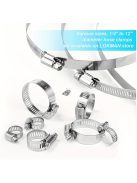 120 darabos rozsdamentes acél tömlőbilincs készlet