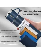 500ml Rozsdamentes Acél Vákuumos Vizes Palack 2db Extra Fedővel, Kreatív Szigetelt Vízpohárral