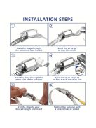 12 darabos rozsdamentes acél tömlőbilincs készle