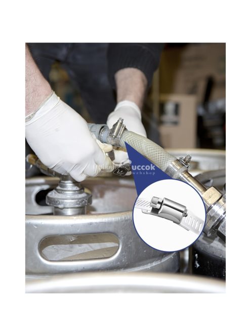 12 darabos rozsdamentes acél tömlőbilincs készle