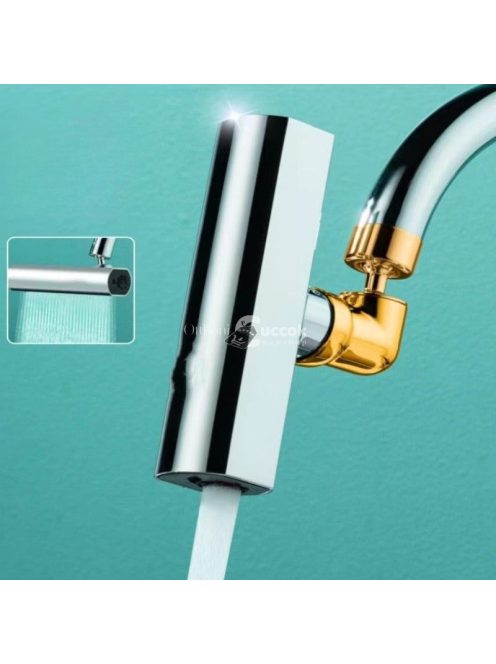 4-sebességes állítható konyhai csaptelep 360°-ban forgatható porlasztóval és kiterjesztett fröccsenésgátló kifolyóval