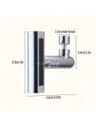 4-sebességes állítható konyhai csaptelep 360°-ban forgatható porlasztóval és kiterjesztett fröccsenésgátló kifolyóval