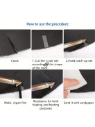 Professzionális műanyag hegesztő készlet 60 pálcával és 3 fúvókaheggyel, fém és műanyag anyaghoz