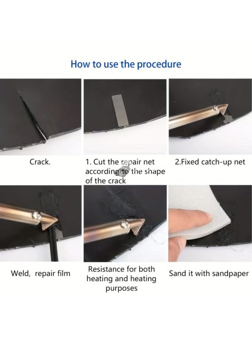 Professzionális műanyag hegesztő készlet 60 pálcával és 3 fúvókaheggyel, fém és műanyag anyaghoz