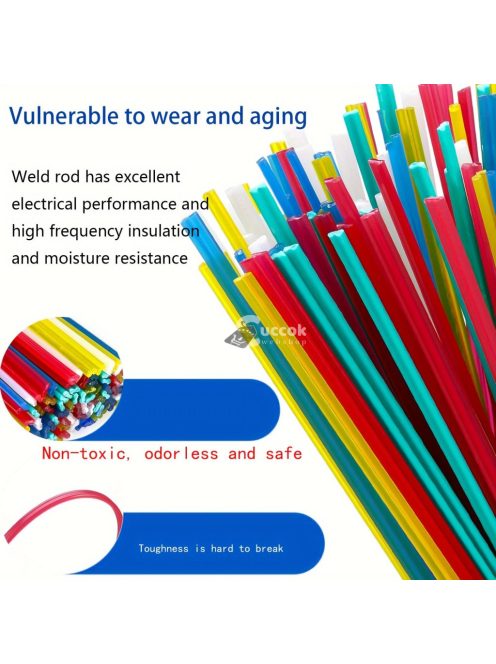 Professzionális műanyag hegesztő készlet 60 pálcával és 3 fúvókaheggyel, fém és műanyag anyaghoz