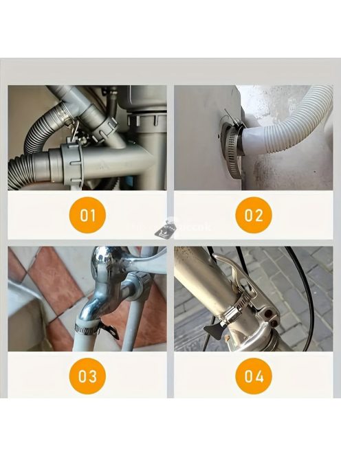 10 db rozsdamentes acél tömlőbilincs készlet