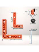 1 Készlet 90 Fokos Derékszögű Pozicionáló Vonalzó