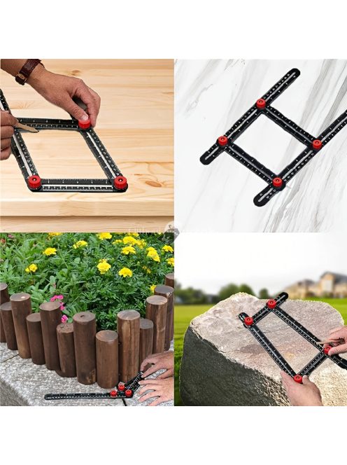 Shawty Multi Angle Mérővonalzó, Alumínium Ötvözet Teljes Fém Nyitó Lokátor