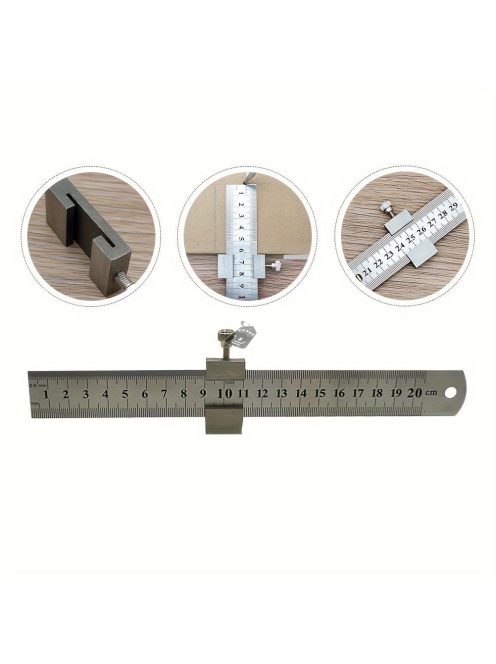 1db szénacél vonalzó határoló blokk