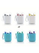 4db Szilikon Szívószál Készlet Tokkal