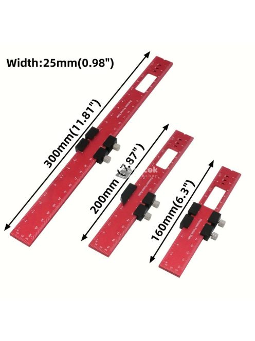 3db Famegmunkálási alumínium csúszó vonalzó