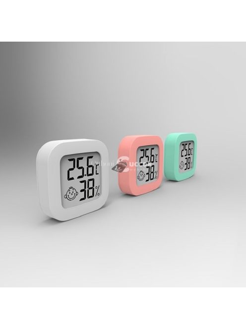 Mosolyfigurás mini LCD-kijelzős digitális hőmérő