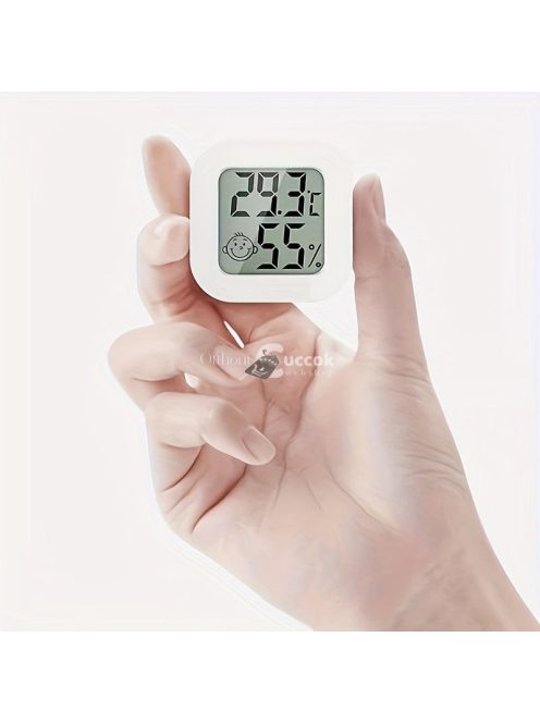 Mosolyfigurás mini LCD-kijelzős digitális hőmérő