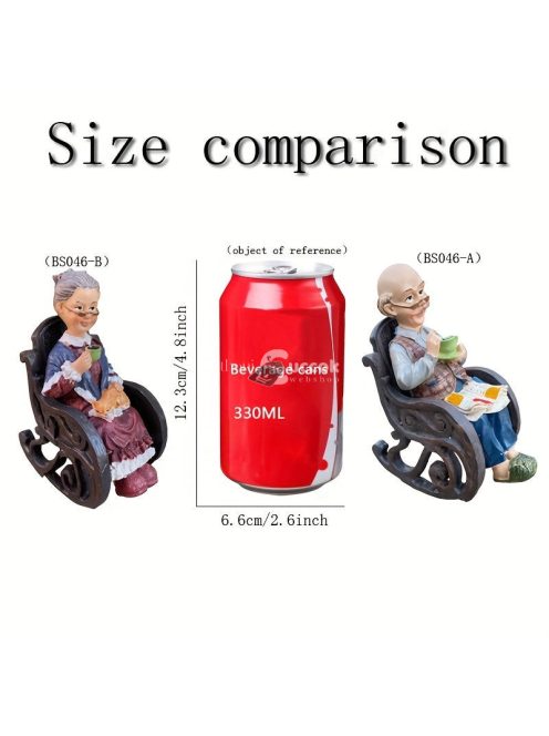 Idős Pár Figura Dekor