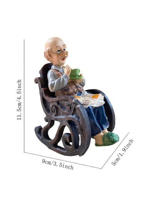 Idős Pár Figura Dekor