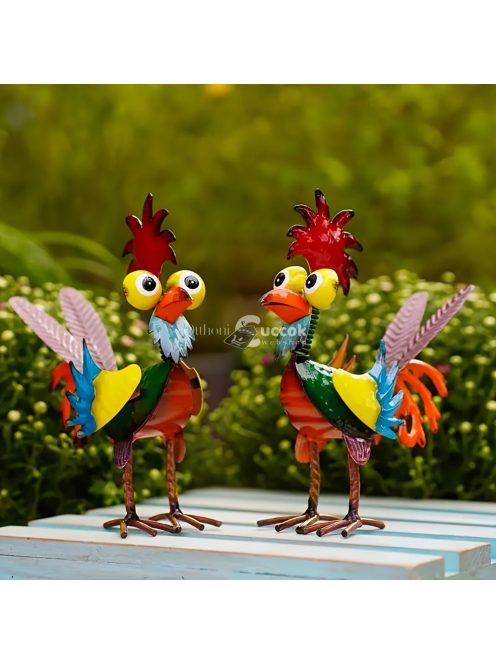 Fém Kakas Kültéri Dísz